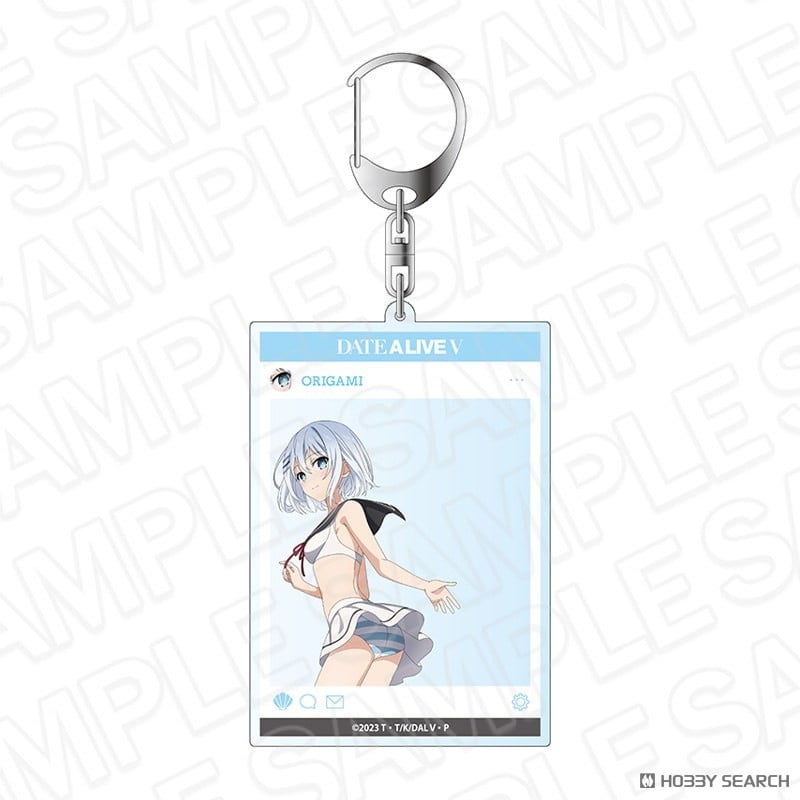 Date A Live V Origami Tobiichi Nightwear Ver. Polaroid-Style Acrylic Keychain – Official Hobby Stock